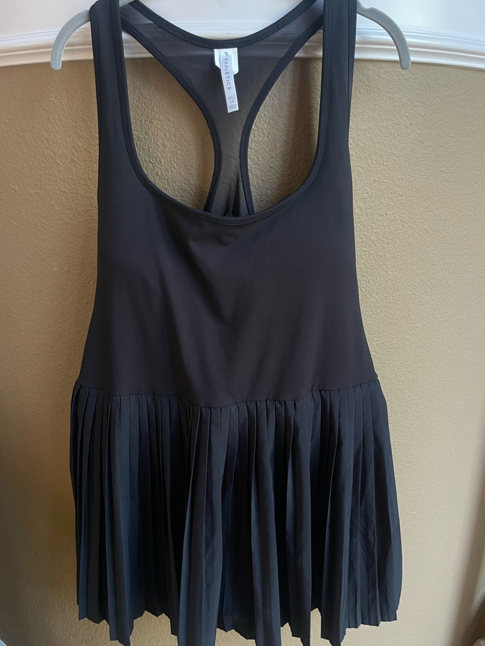 Fabletics Hot Shot Pleated Black Mini Dress Black Size XXL / 1X - Picture 2 of 10